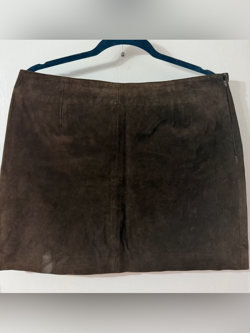 Genuine Suede Brown Miniskirt